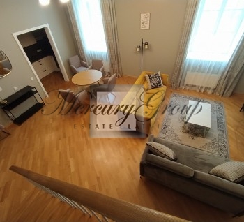For rent is offered an exclusive two-storey three-room apartment in Old Riga